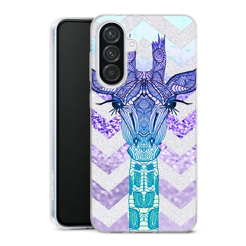 Coque Samsung Galaxy A56 5G Glitter Girafe avec motif animalier