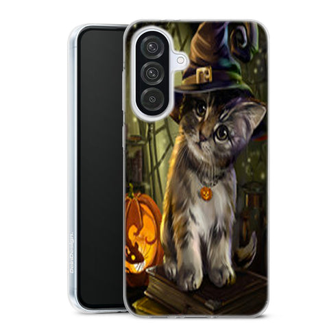 Coque Samsung Galaxy A56 5G Halloween Cat avec motif animalier
