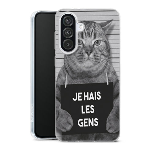 Coque Samsung Galaxy A56 5G I Hate People Cat Jail avec motif animalier