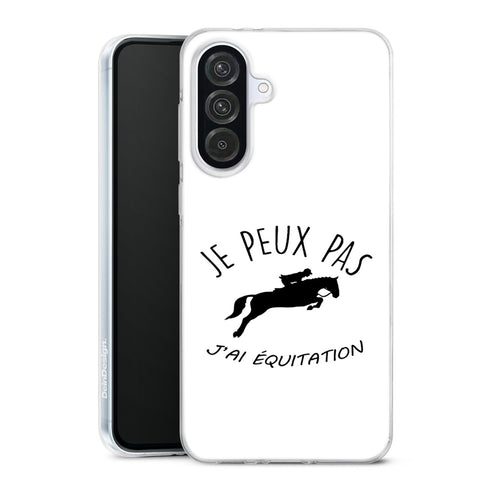 Coque Samsung Galaxy A56 5G Je Peux Pas Jai Equitation avec motif animalier