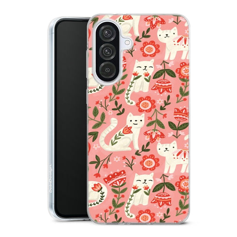 Coque Samsung Galaxy A56 5G Motif de Chat Folklorique avec motif animalier