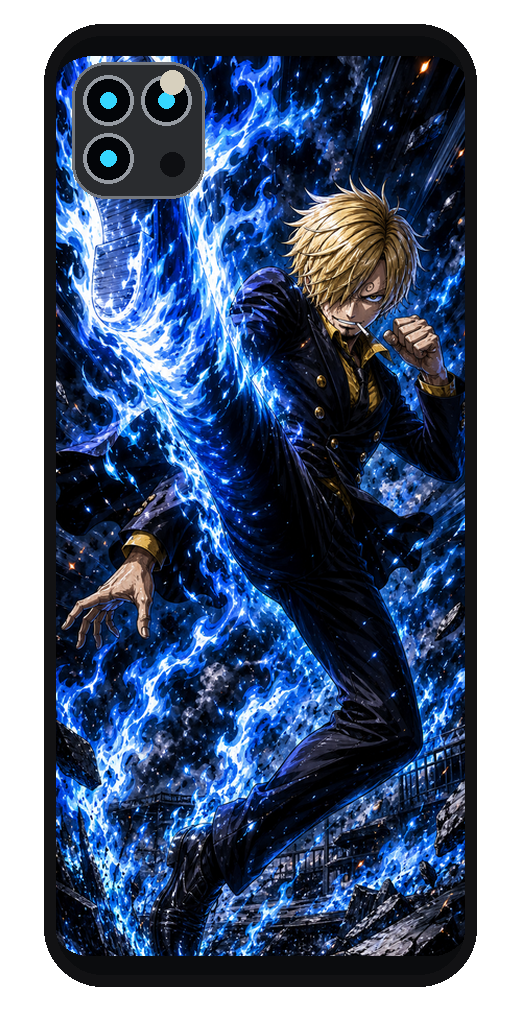 Coque Sanji Ifrit Jambe Samsung Galaxy et iPhone One Piece