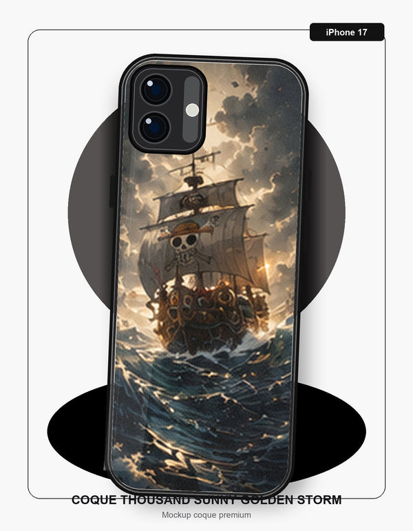 Coque Thousand Sunny Golden Storm iPhone 17 One Piece