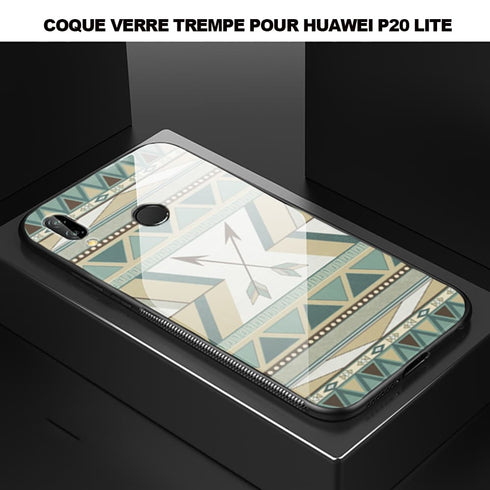 Coque P20 LIte Aztec Pattern en verre Trempé