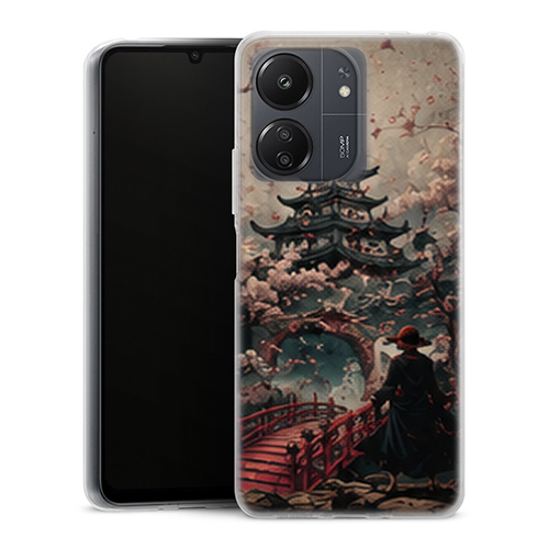 Coque Xiaomi Redmi 13C One Piece Wano Temple Sakura