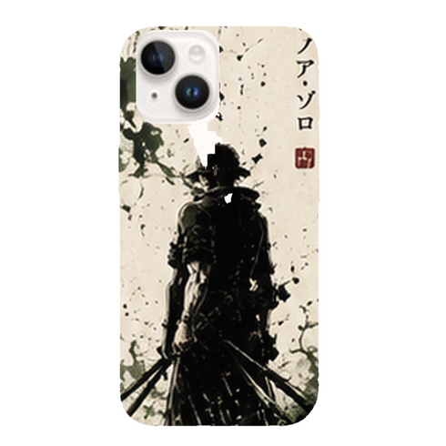 Coque iPhone 15 One Piece Zoro Encre Japonaise