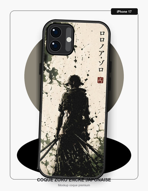 Coque Zoro Encre Japonaise iPhone 17 One Piece