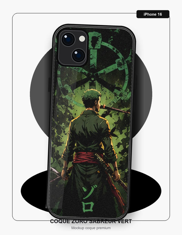 Coque Zoro Sabreur Vert iPhone 16 One Piece