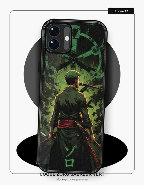 Coque Zoro Sabreur Vert iPhone 17 One Piece