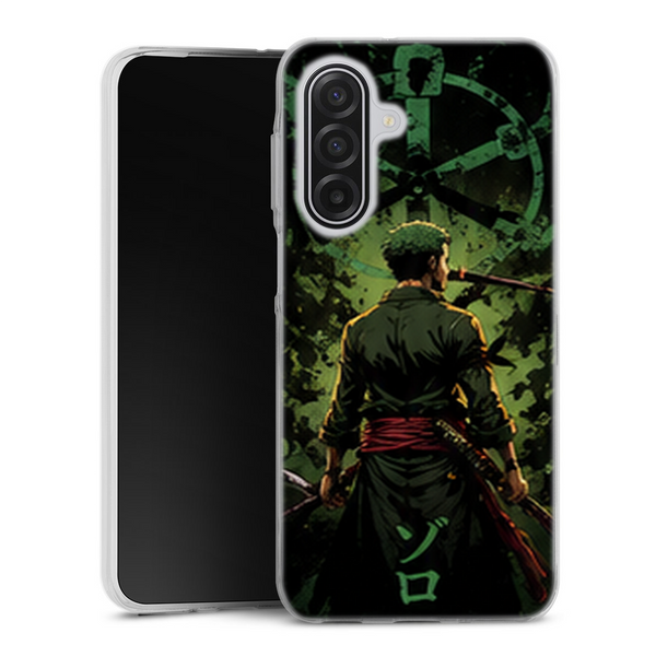 Coque Samsung A17 5G One Piece Zoro Sabreur Vert