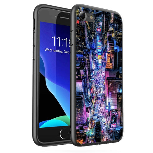 Bumper Verre Trempé Manhattan Night iPhone SE 2020