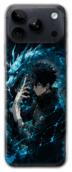 Coque Megumi Fushiguro Dragon Turquoise | iPhone, Samsung - coque silicone manga Megumi Fushiguro