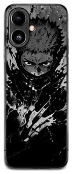 Coque Yuji Itadori Portrait Monochrome | iPhone, Samsung - coque silicone manga Yuji Itadori