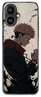 Coque Yuji Itadori Profil Encre | iPhone, Samsung - coque silicone manga Yuji Itadori