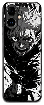 Coque Yuji Itadori Rictus Monochrome | iPhone, Samsung - coque silicone manga Yuji Itadori
