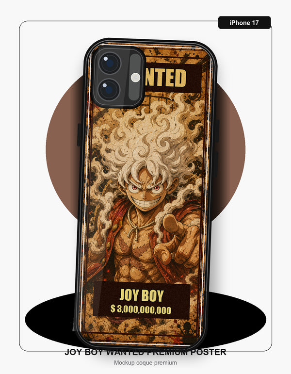 Coque Joy Boy Wanted Gear 5 iPhone 17 - coque One Piece silicone manga pour iPhone Samsung Galaxy