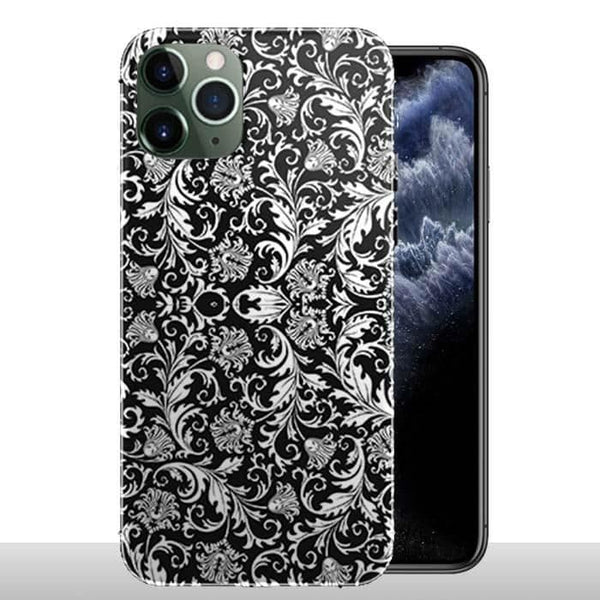 Coque iPhone 11 / 11 PRO / 11 PRO MAX Black Floral / Fleurs