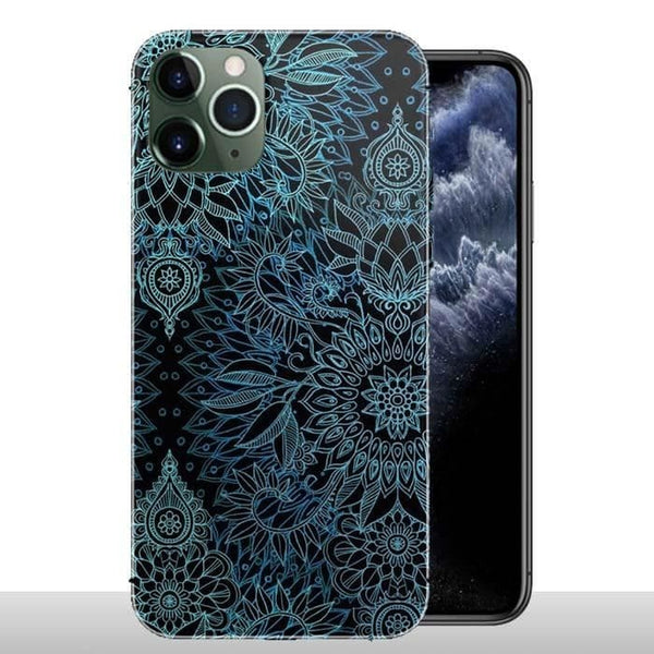 Coque TPU Pour iPhone 11 / 11 PRO / 11 PRO MAX Aqua Velva Floral / Antichocs
