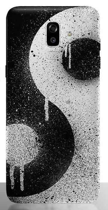 Coque Samsung J8 2018 YING YANG Paint / Tpu incassable