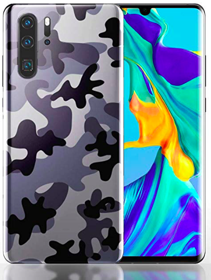 Ma Coque Perso : Coque Huawei P30 / P30 PRO Camouflage Gris