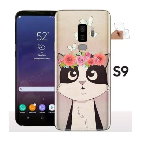 Coque Samsung S9 / S9 PLUS Fleur Chaton
