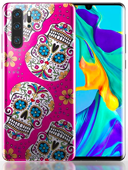 Coque Huawei P30 / P30 PRO Calavera Skull Rose en Tpu