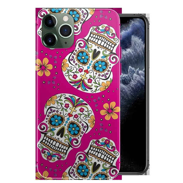 Coque iPhone 11 Skull Rose / Motif Tête de Mort / iPHONE 11 PRO, PRO MAX
