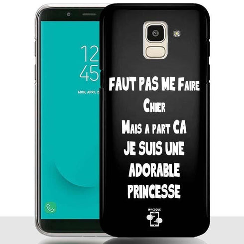 Coque Samsung J6 2018 Je suis une Adorable Princesse