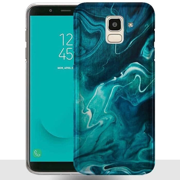 Coque Galaxy J6 2018 Marbre Bleu
