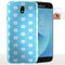 Nounours Bleu et Blanc - Coque Samsung J6 2018 / J6 PLUS Bleue Nounours Blancs