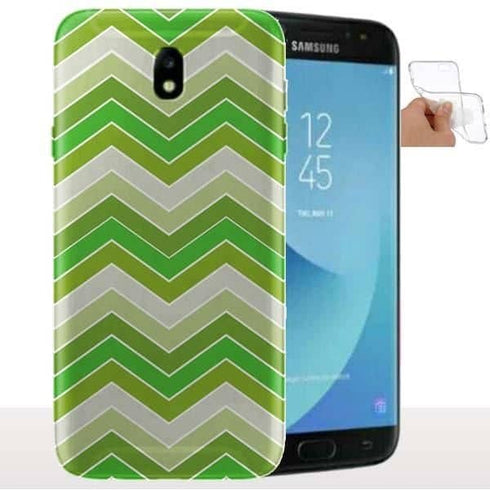 Vert Pomme Fluo - Coque Samsung J6 2018 / J6 PLUS Chevrons