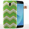 Vert Pomme Fluo - Coque Samsung J6 2018 / J6 PLUS Chevrons