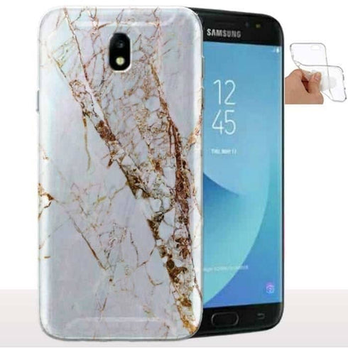 Coque Samsung J6 2018 / J6 PLUS Liseret Gold Effet Marbre
